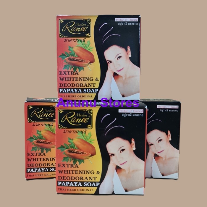 Savon Ultra éclaircissant MADAM RANEE à La Papaye - Anti-imperfections, 100% Naturel, 160g